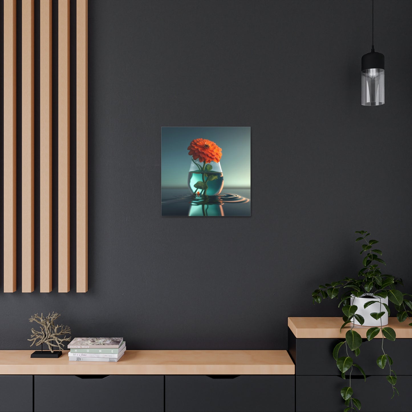 Canvas Gallery Wraps Orange Zinnia 1