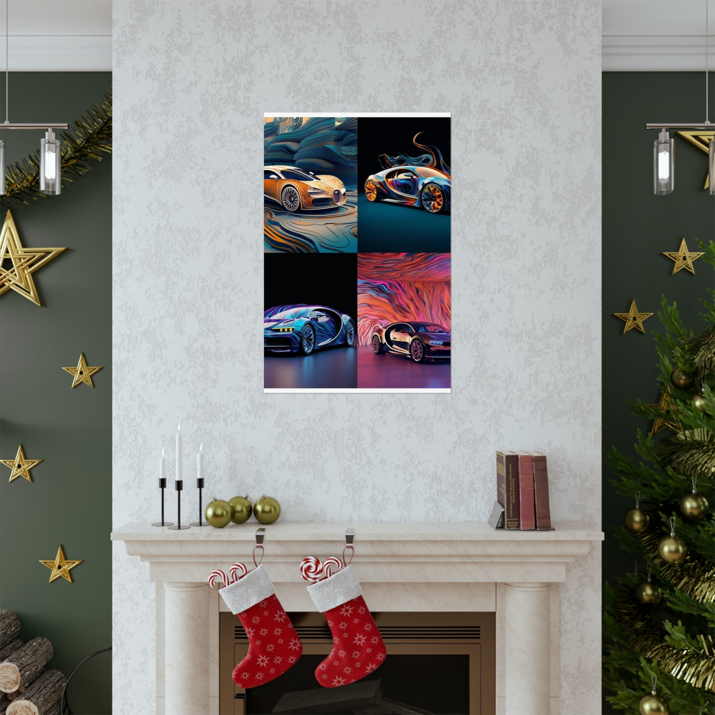 Premium Matte Vertical Posters Bugatti Abstract Flair 5