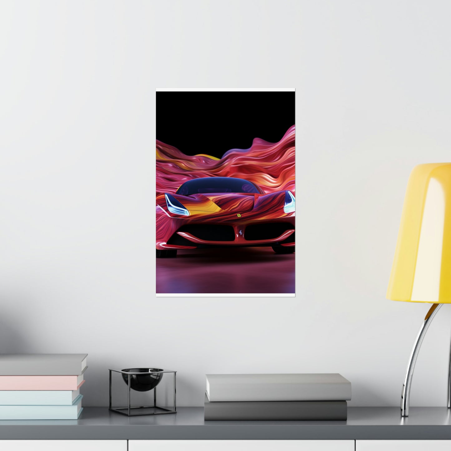 Premium Matte Vertical Posters Ferrari Water Fusion 3