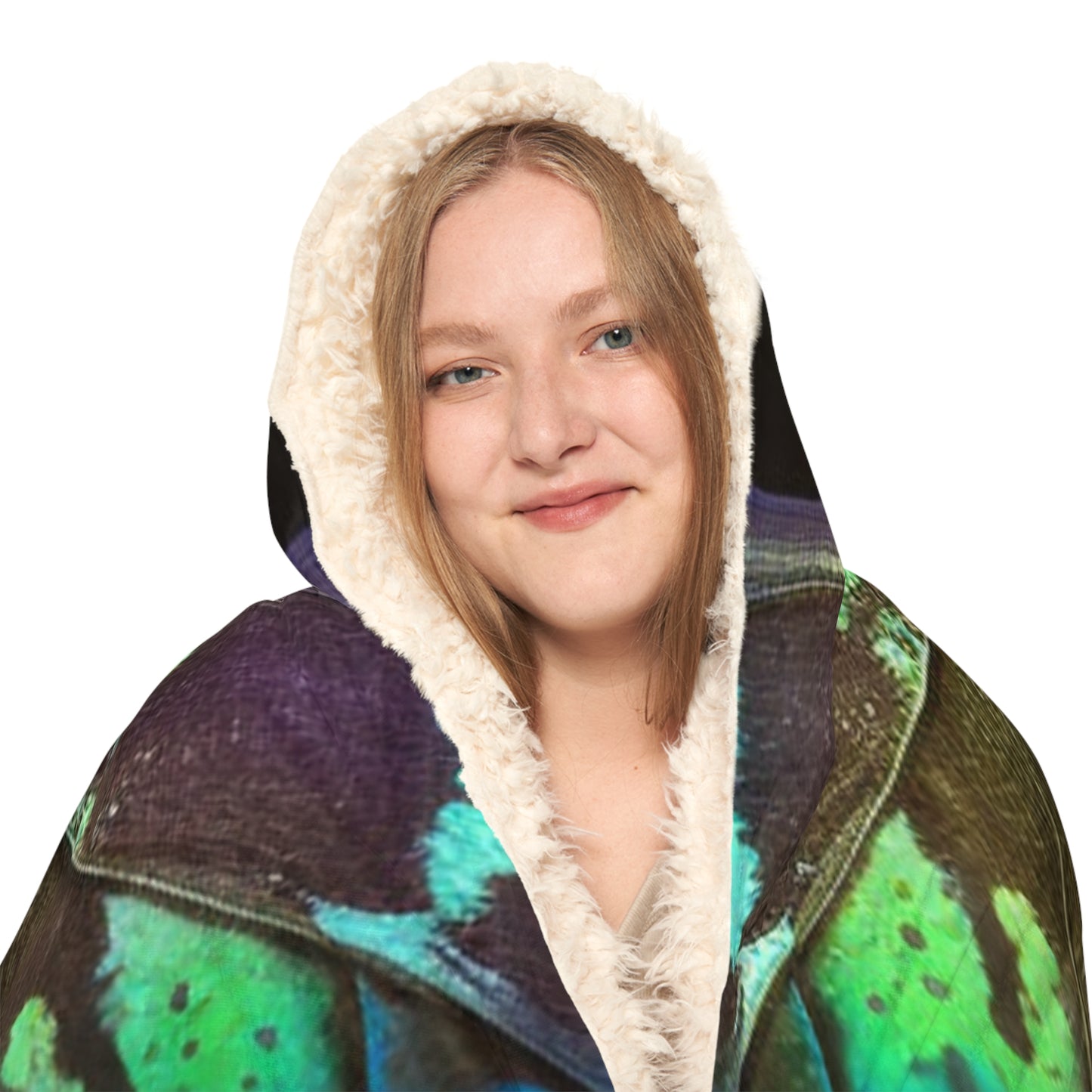 Snuggle Hooded Blanket Neon Hue Butterfly 3