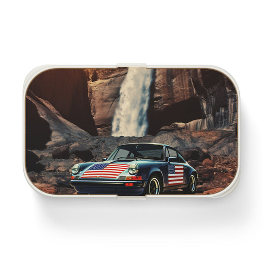 Bento Lunch Box American Flag Porsche Abstract 2