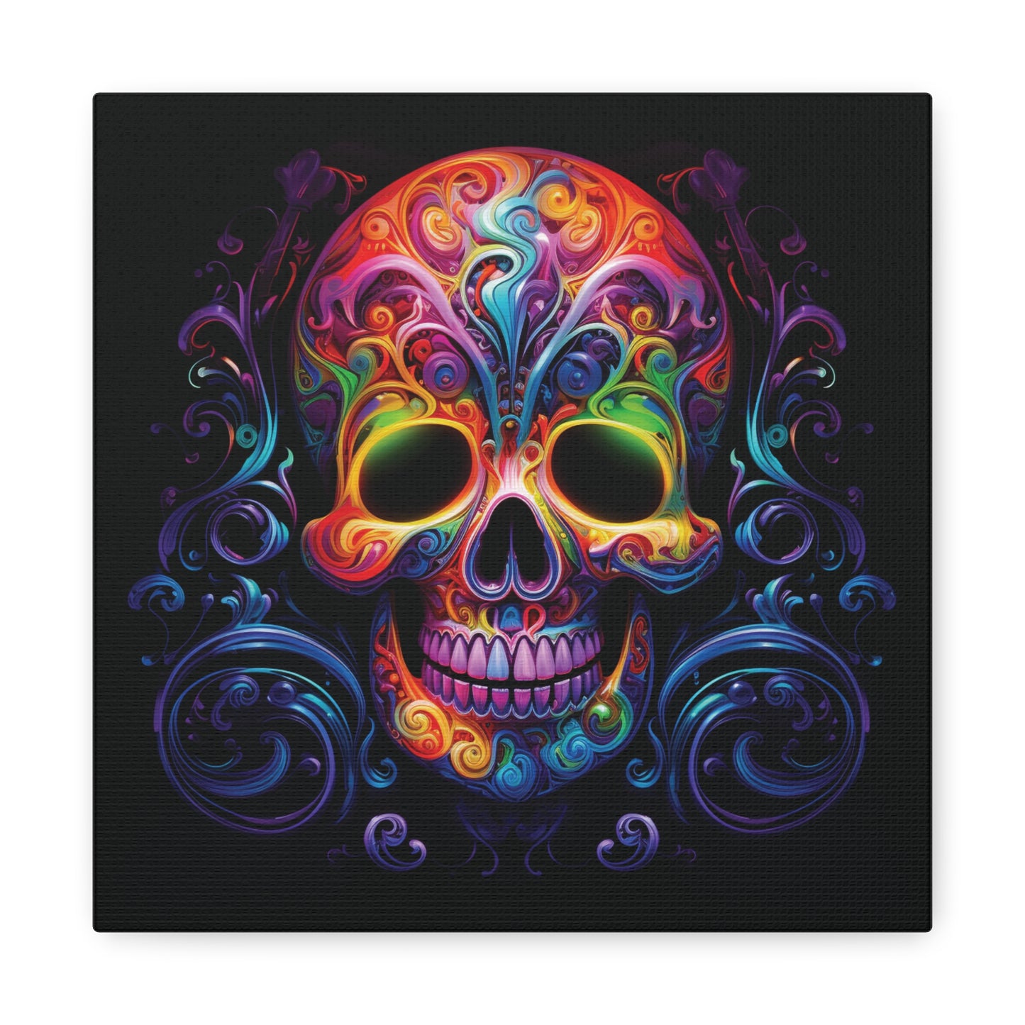 Canvas Gallery Wraps Macro Skull Color 2