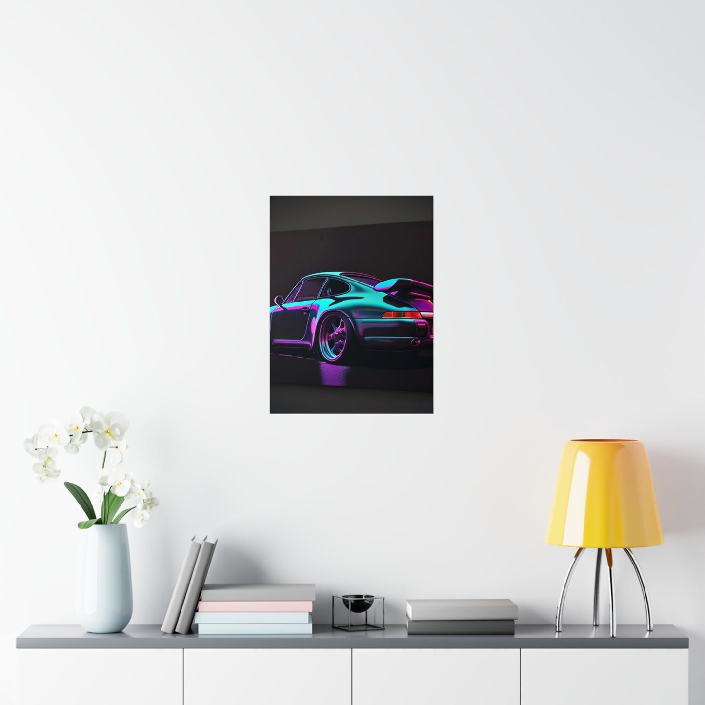 Premium Matte Vertical Posters Porsche Purple 2