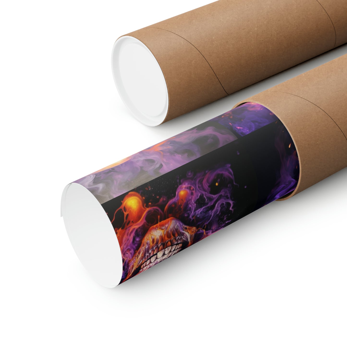 Premium Matte Vertical Posters Skull Flames 5