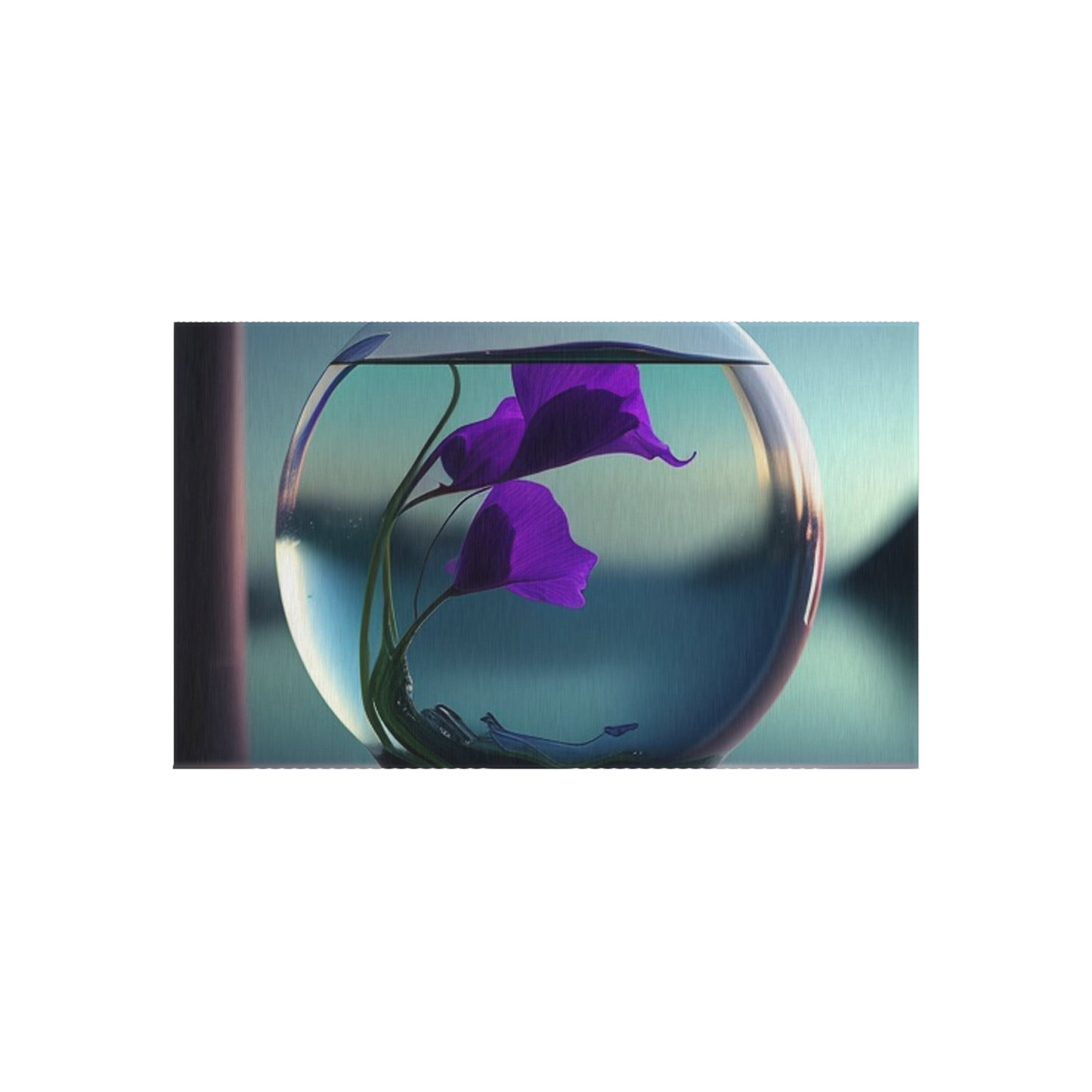 Outdoor Rug  Purple Sweet pea in a vase 2