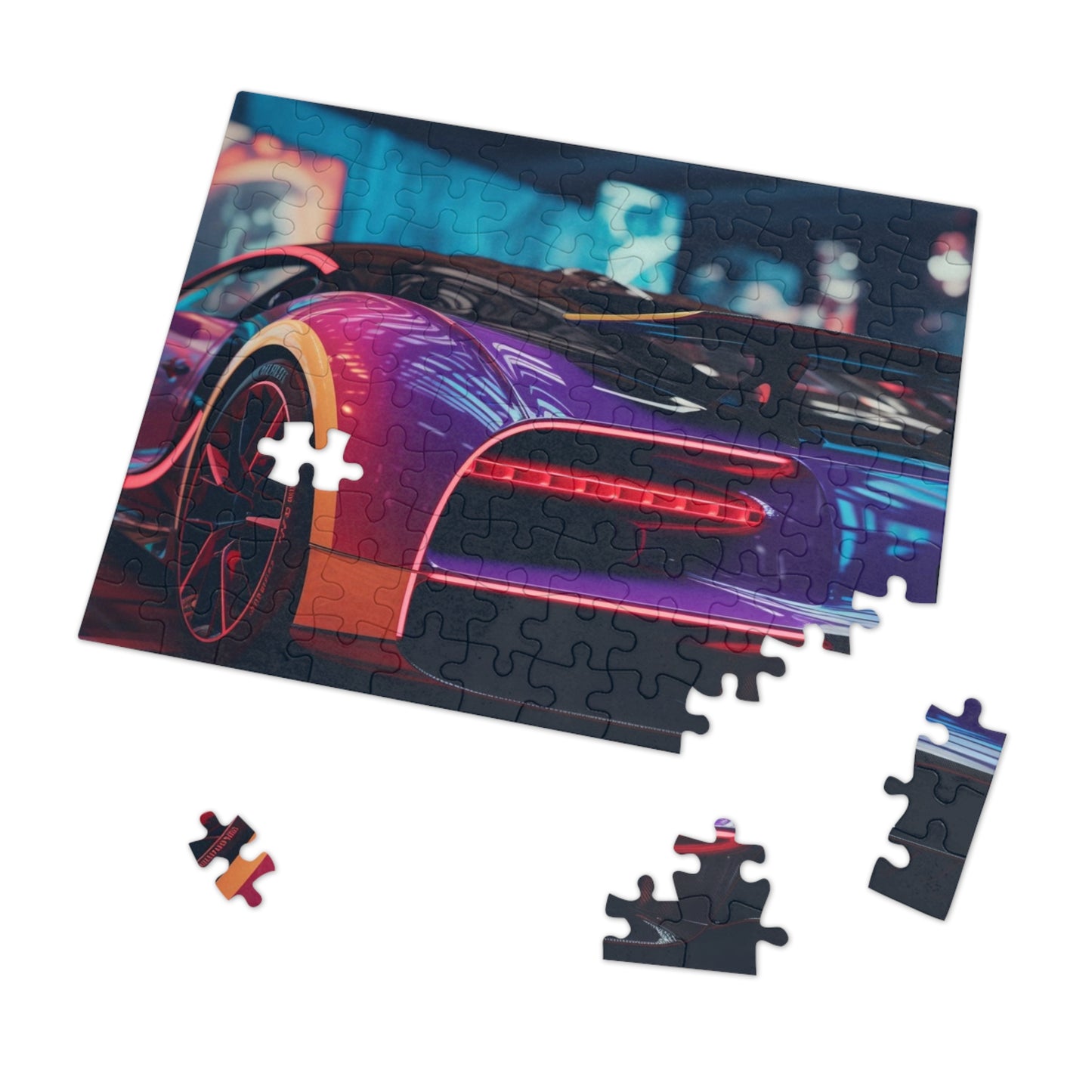 Jigsaw Puzzle (30, 110, 252, 500,1000-Piece) Hyper Bugatti Neon Chiron 3