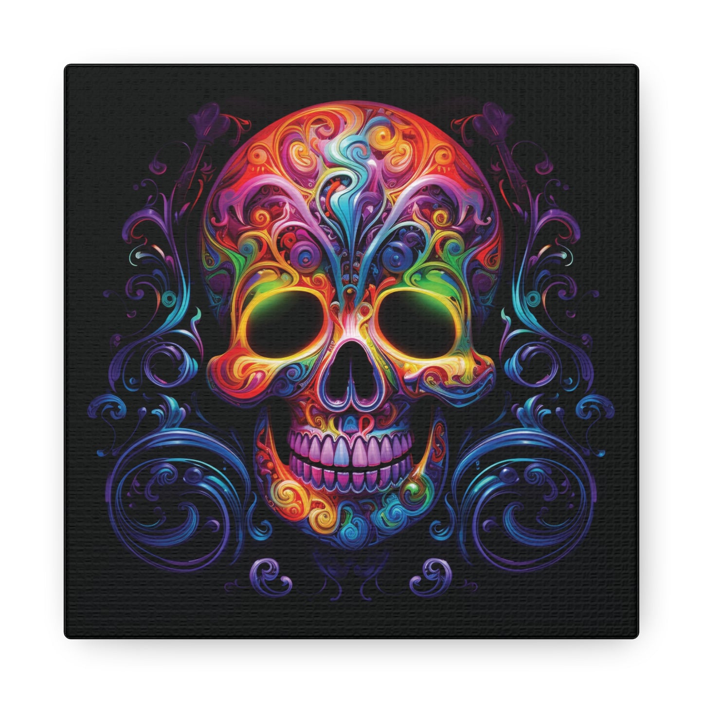 Canvas Gallery Wraps Macro Skull Color 2