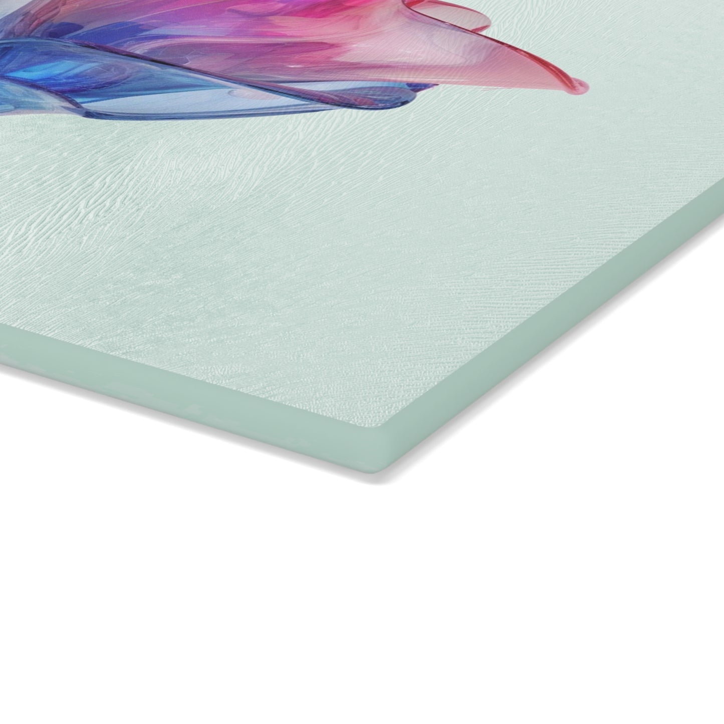 Glass Cutting Board Pink & Blue Tulip Rose 4