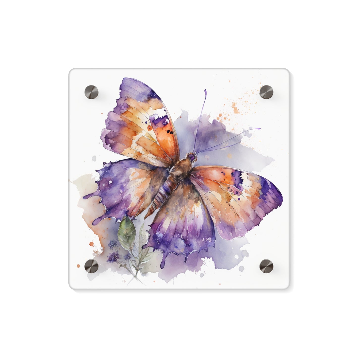 Acrylic Wall Art Panels MerlinRose Watercolor Butterfly 1