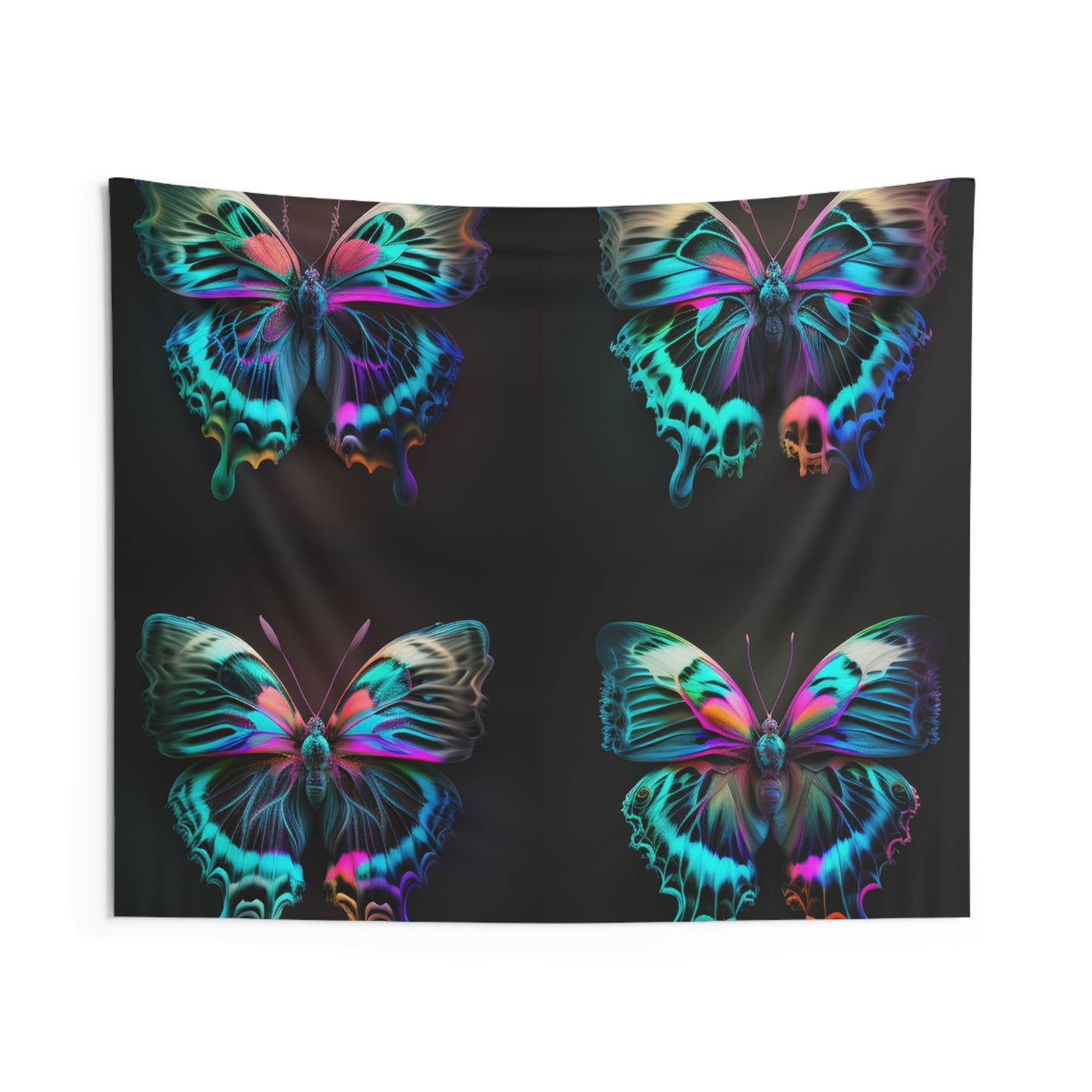 Indoor Wall Tapestries Neon Butterfly Fusion 5