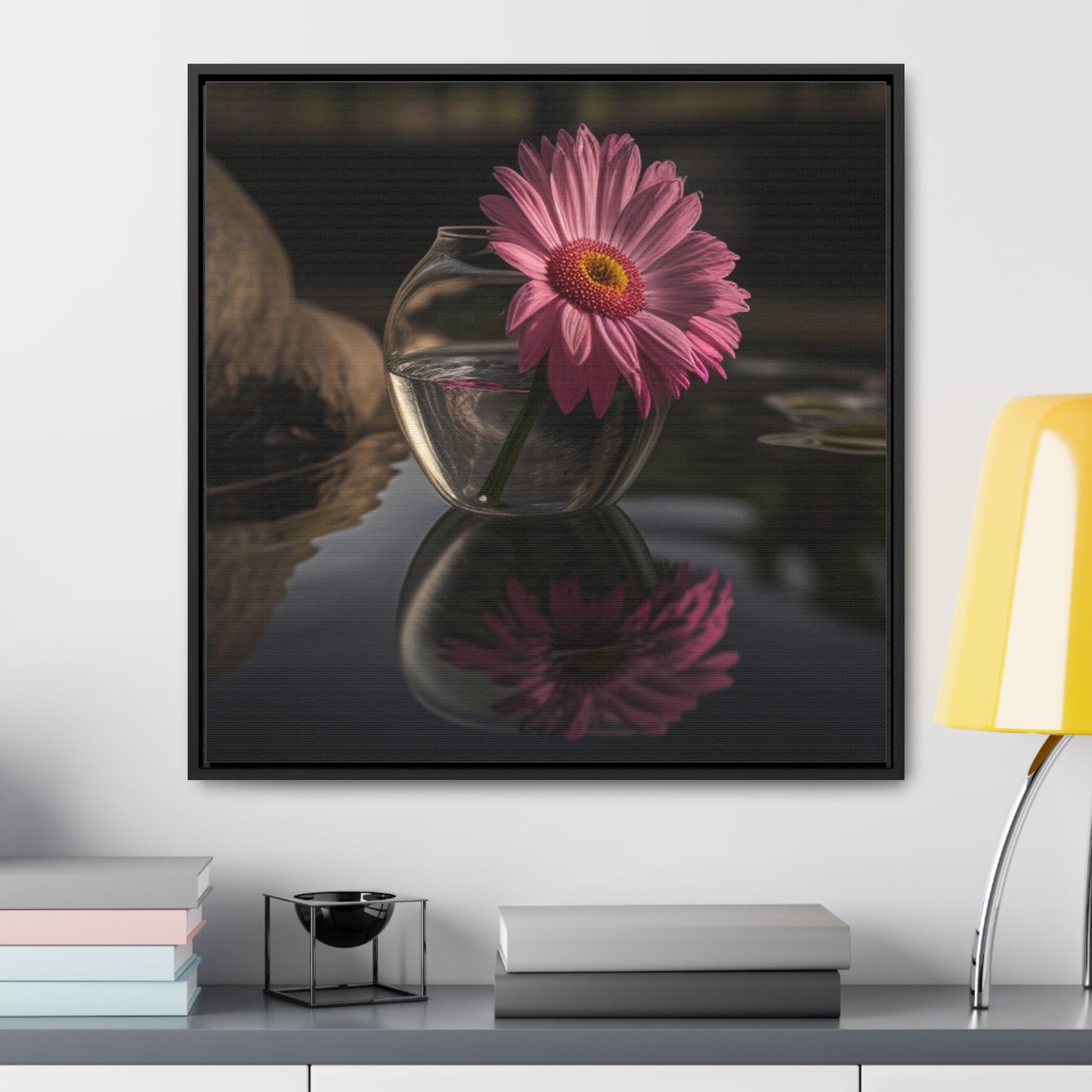 Gallery Canvas Wraps, Square Frame Pink Daisy 2