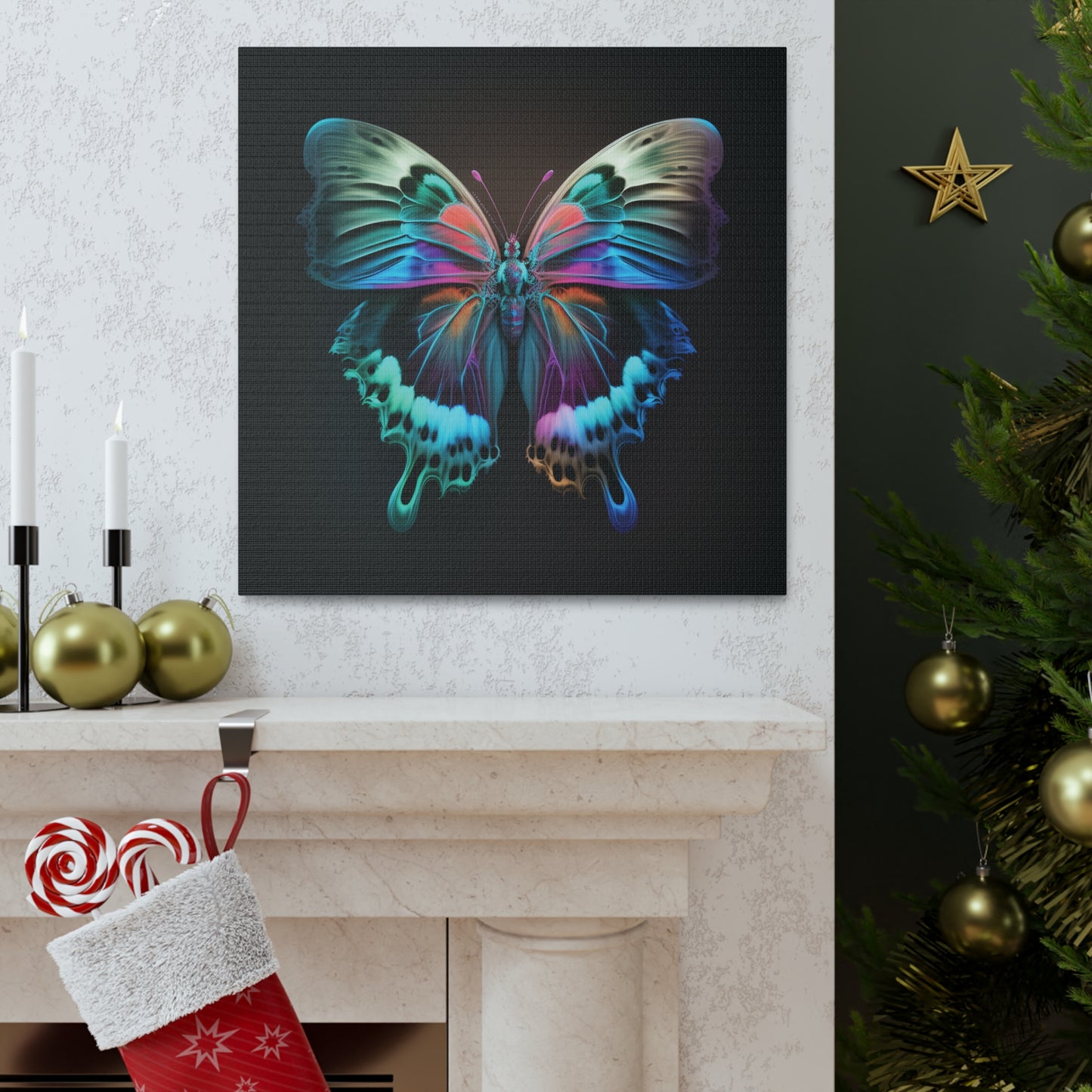 Canvas Gallery Wraps Raw Hyper Color Butterfly 2