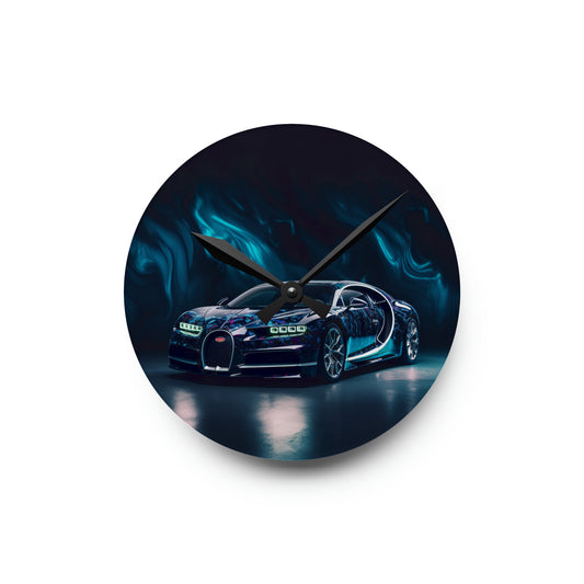 Acrylic Wall Clock Hyper Bugatti 1