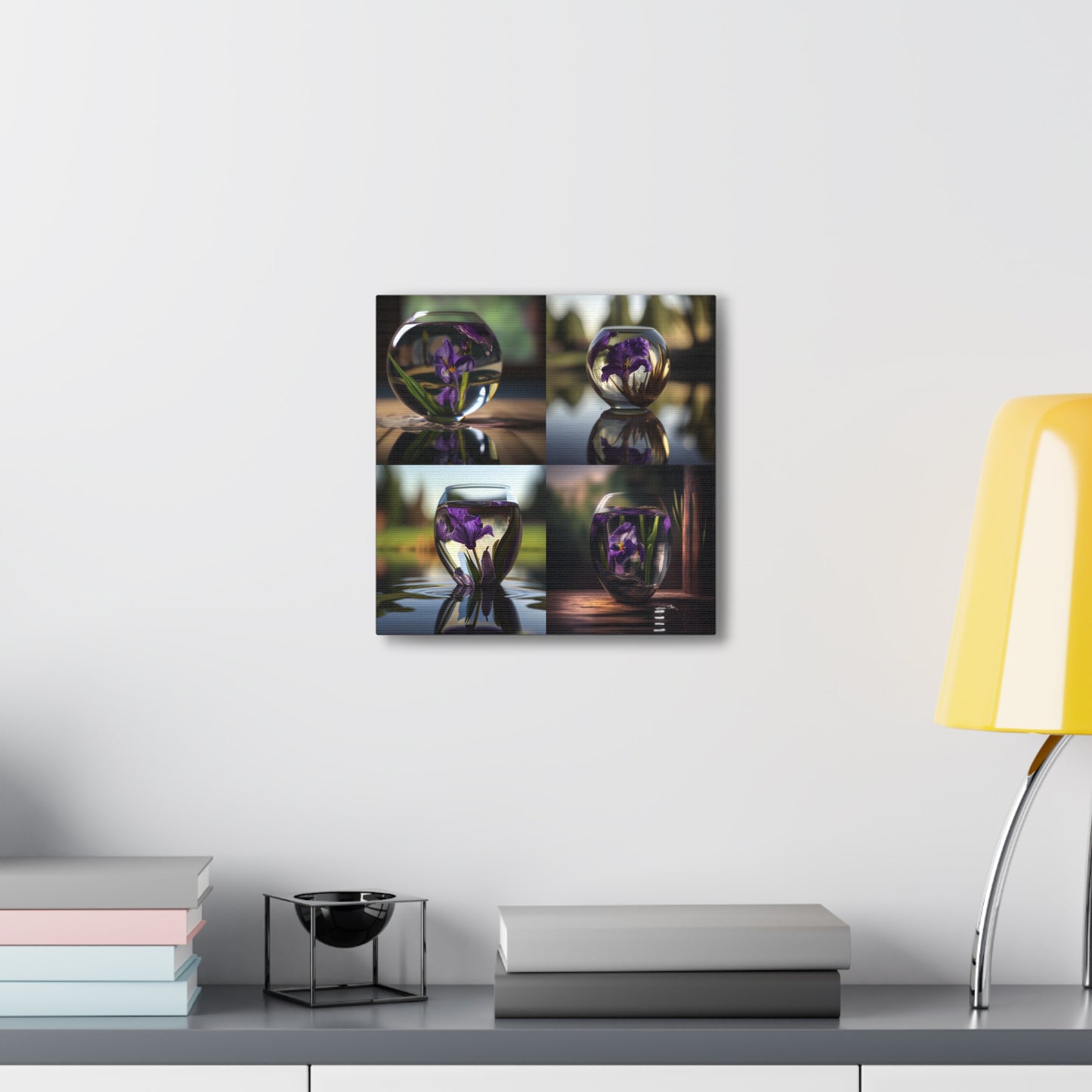 Canvas Gallery Wraps Purple Iris in a vase 5