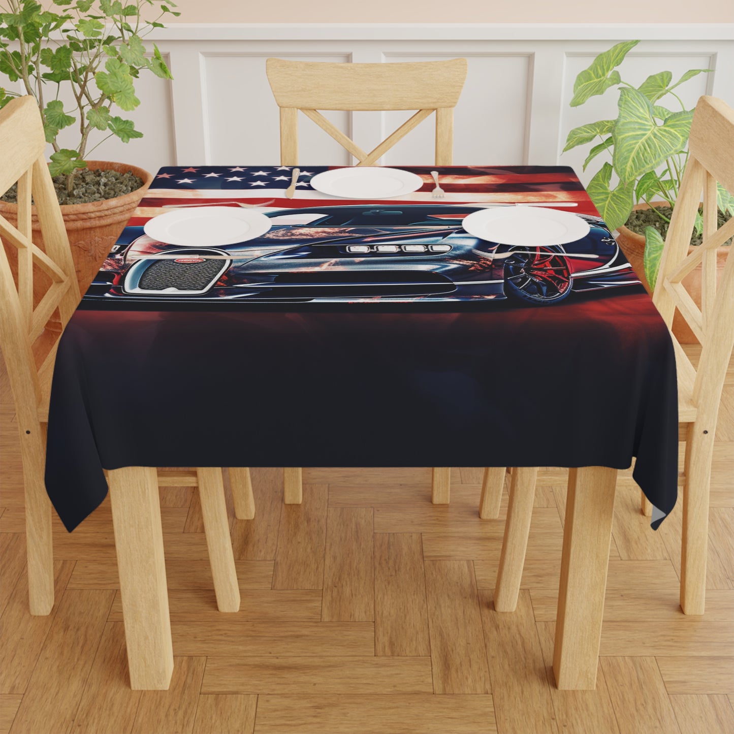 Tablecloth Abstract American Flag Background Bugatti 4