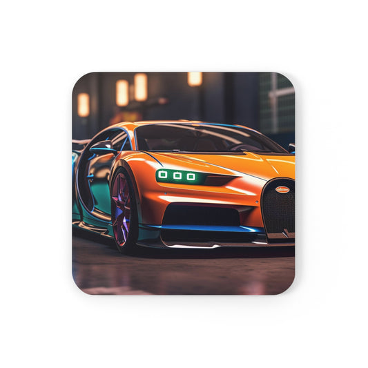 Corkwood Coaster Set Hyper Bugatti Neon Chiron 1