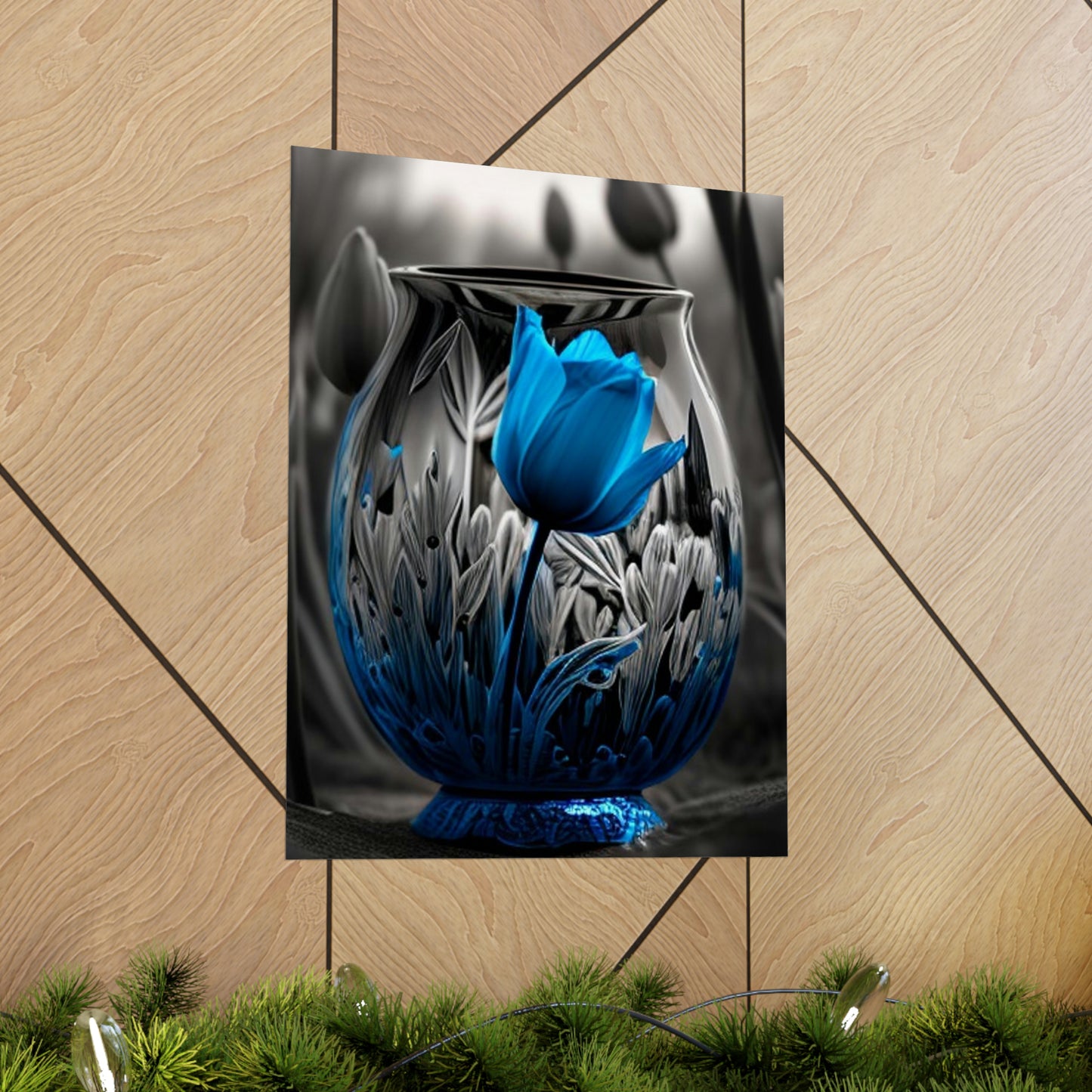 Premium Matte Vertical Posters Tulip Blue 1