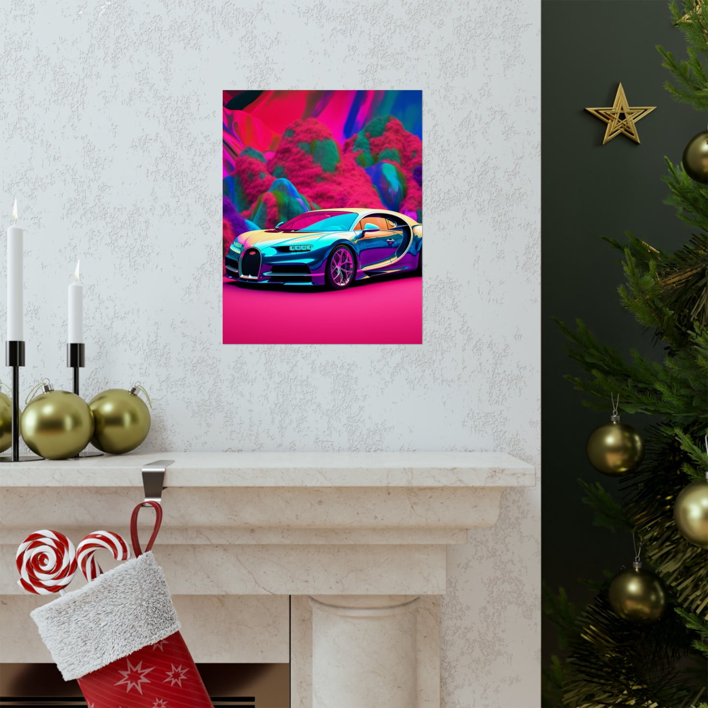 Premium Matte Vertical Posters Florescent Bugatti Flair 4