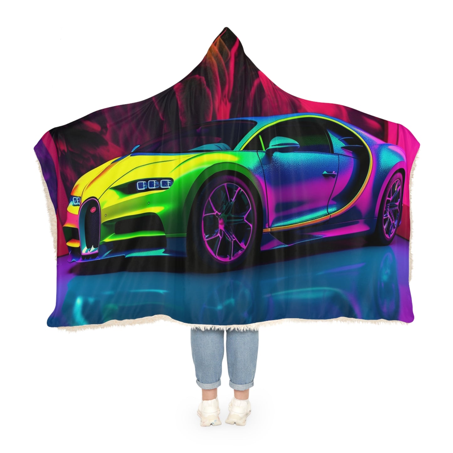 Snuggle Hooded Blanket Florescent Bugatti Flair 1