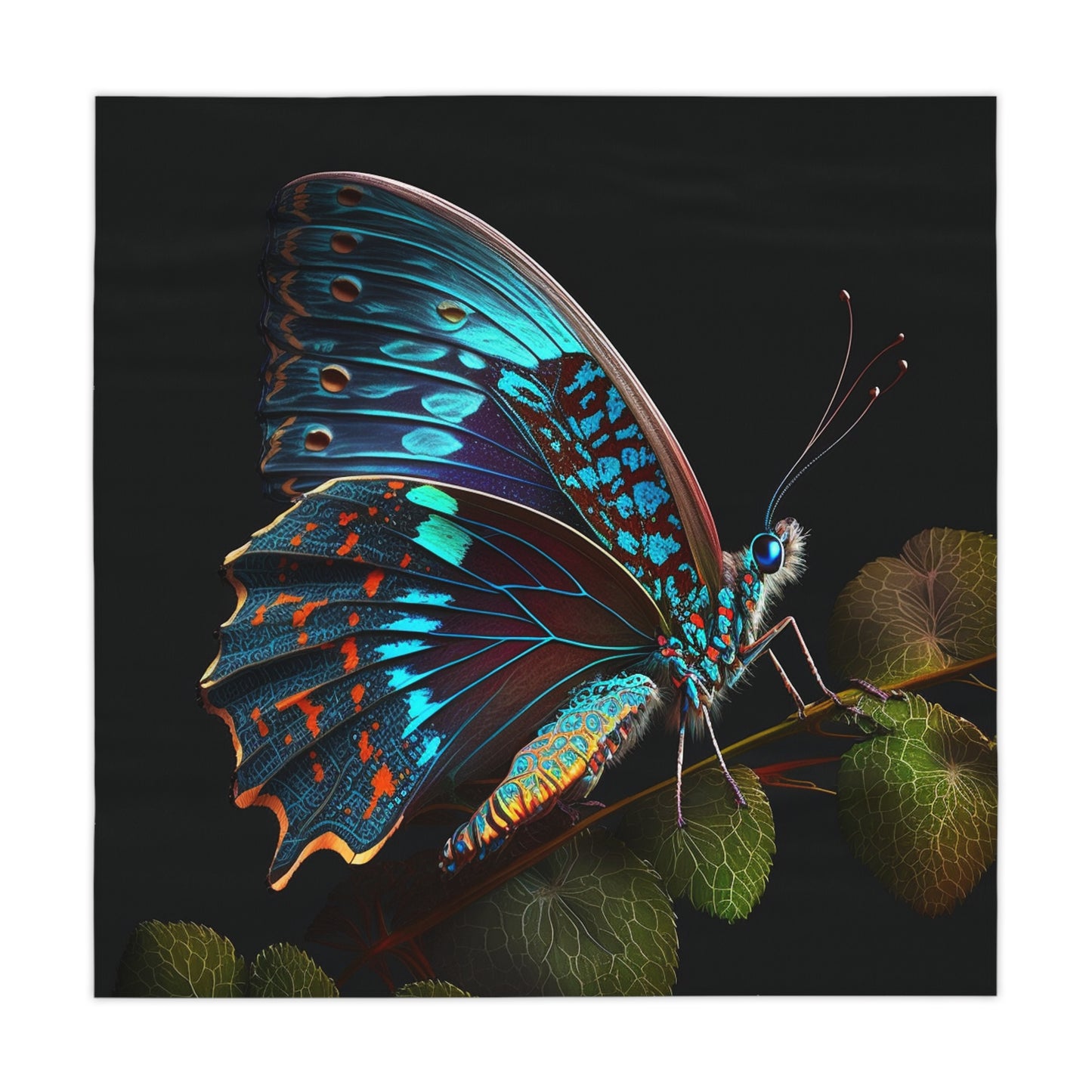 Tablecloth Hue Neon Butterfly 2