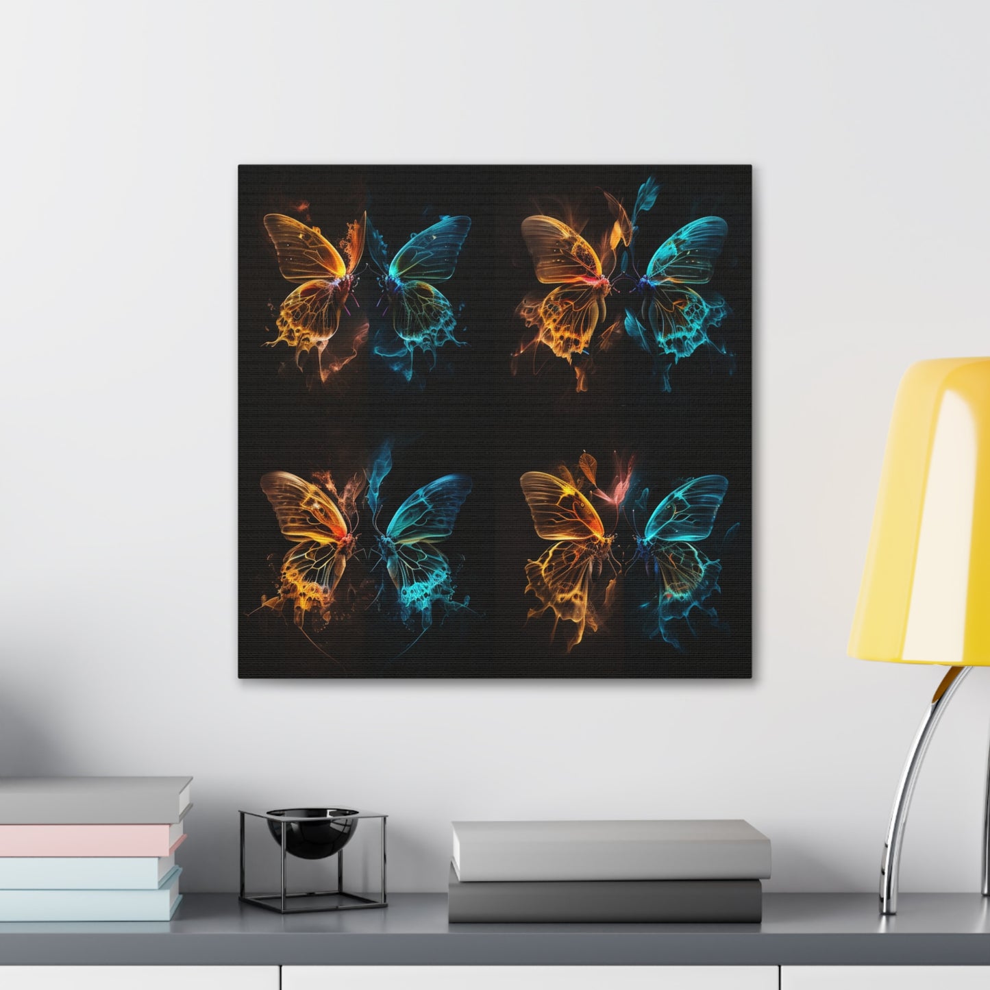 Canvas Gallery Wraps Kiss Neon Butterfly 5