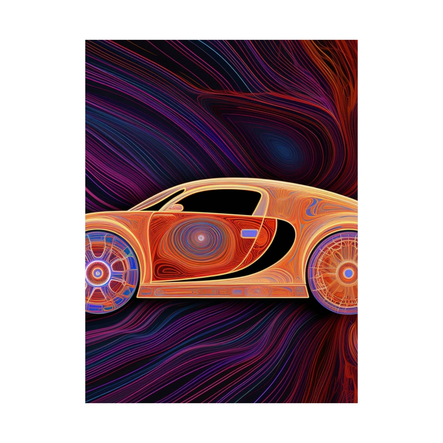 Premium Matte Vertical Posters Bugatti Abstract Concept 2