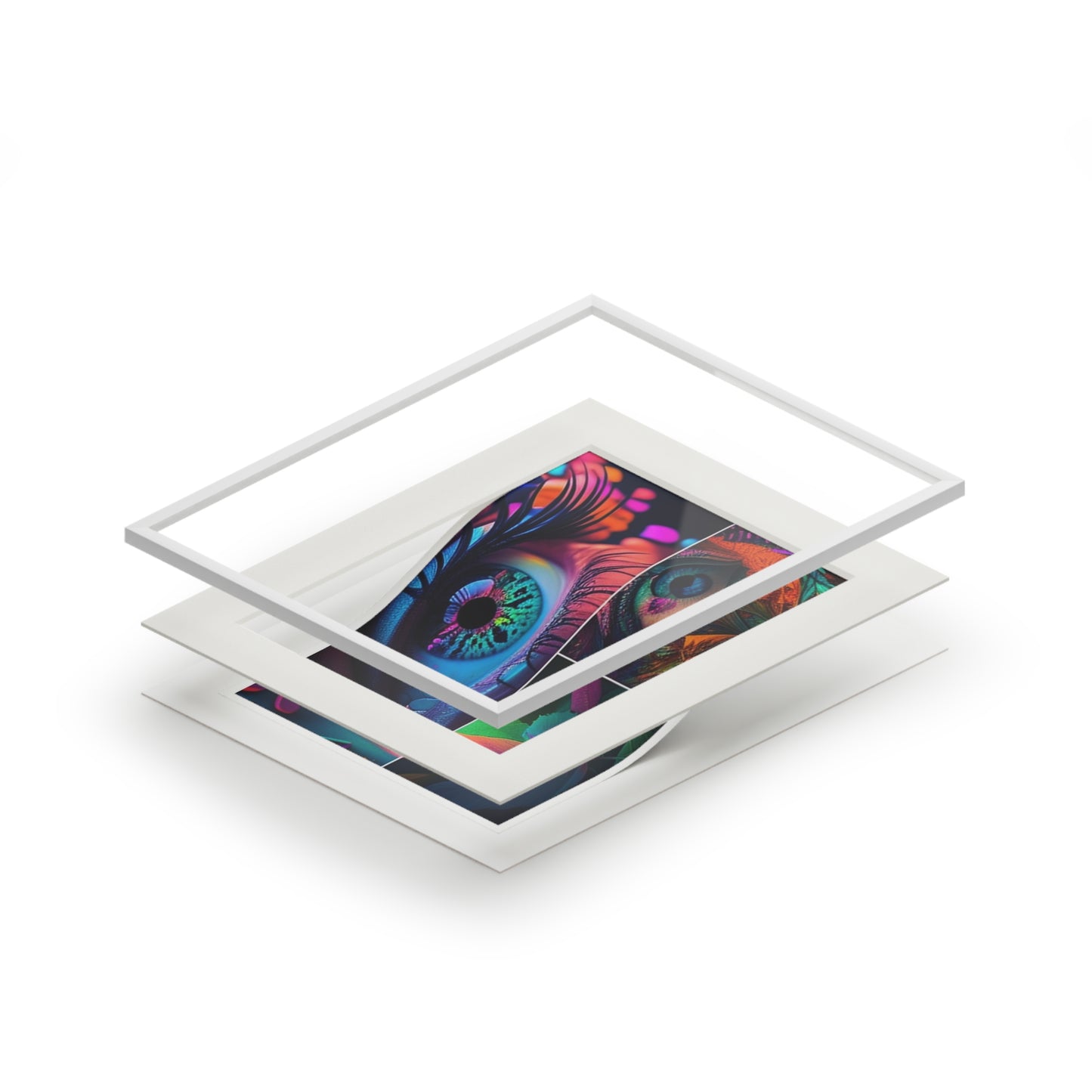 Fine Art Prints (Passepartout Paper Frame) Neon Florescent Glow 3