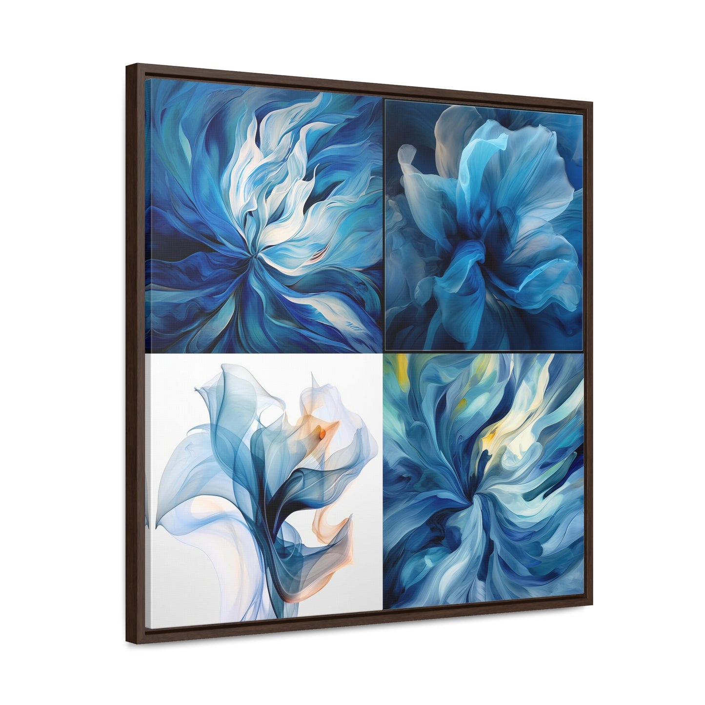 Gallery Canvas Wraps, Square Frame Blue Tluip Abstract 5