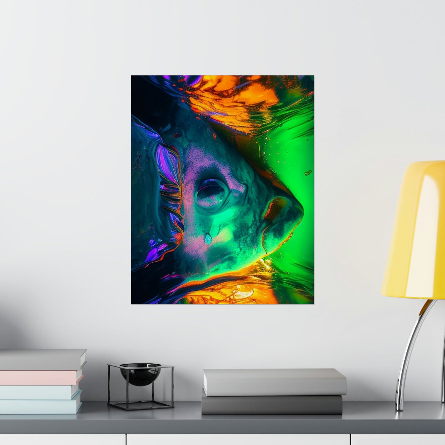 Premium Matte Vertical Posters Florescent Glow 1