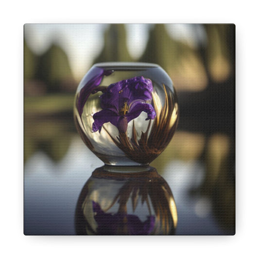 Canvas Gallery Wraps Purple Iris in a vase 2