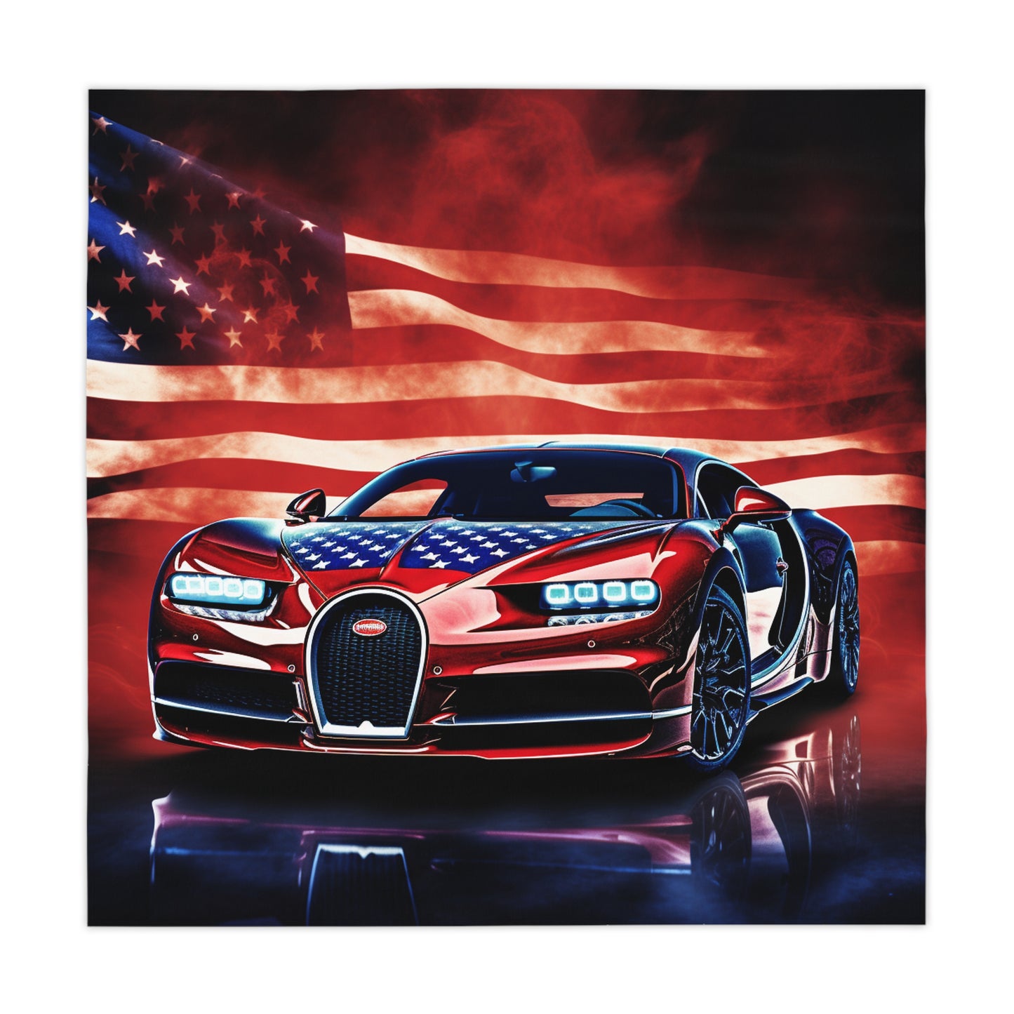 Tablecloth Abstract American Flag Background Bugatti 3