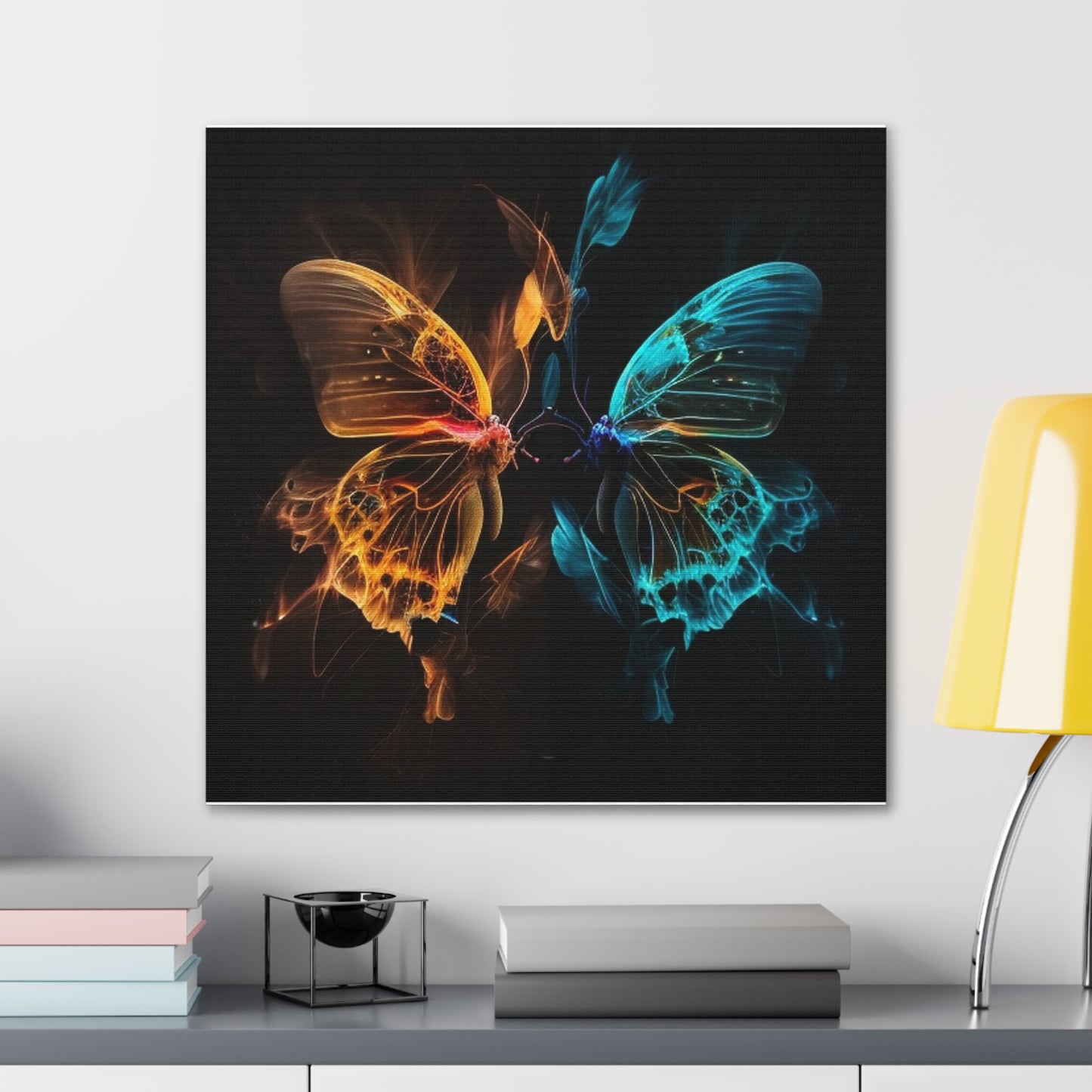 Canvas Gallery Wraps Kiss Neon Butterfly 2