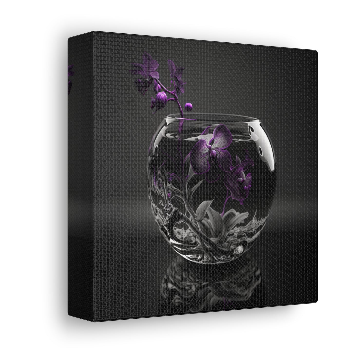 Canvas Gallery Wraps Purple Orchid Glass vase 3