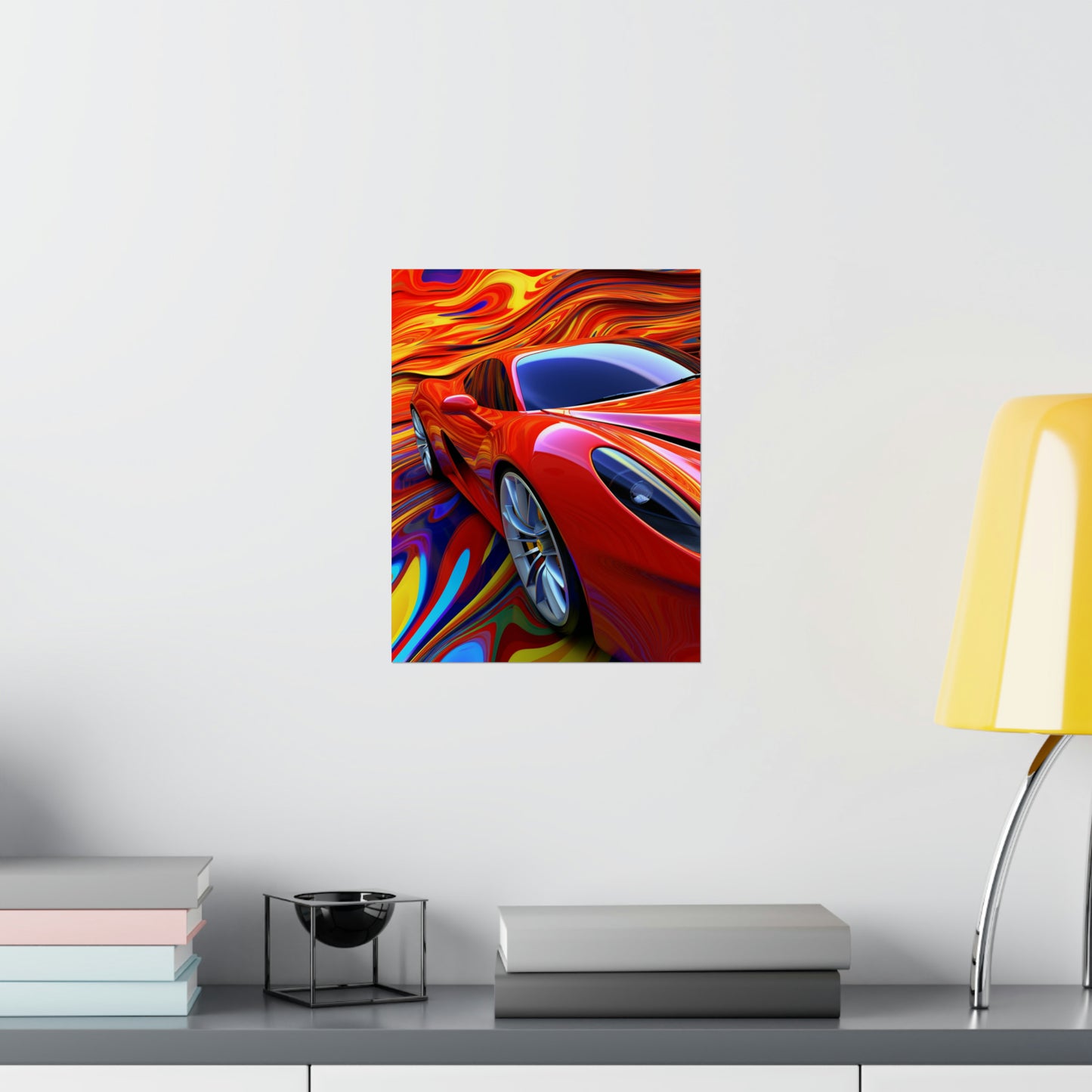 Premium Matte Vertical Posters Ferrari Water Fusion 4