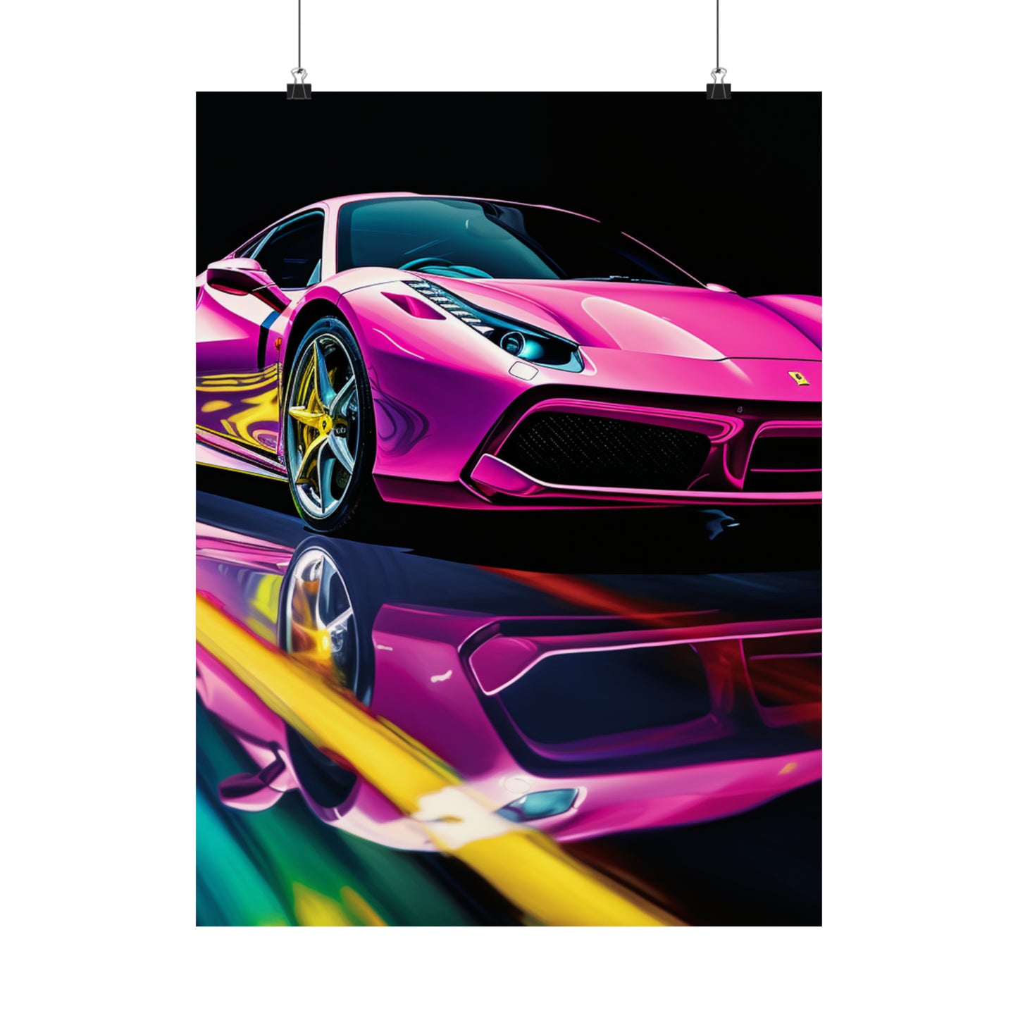 Premium Matte Vertical Posters Ferrari Flair Macro 4