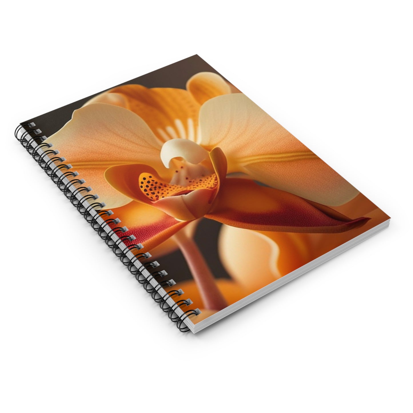 Spiral Notebook - Ruled Line Orange Orchid 3