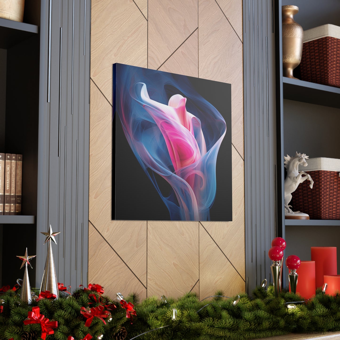 Canvas Gallery Wraps Pink & Blue Tulip Rose 3