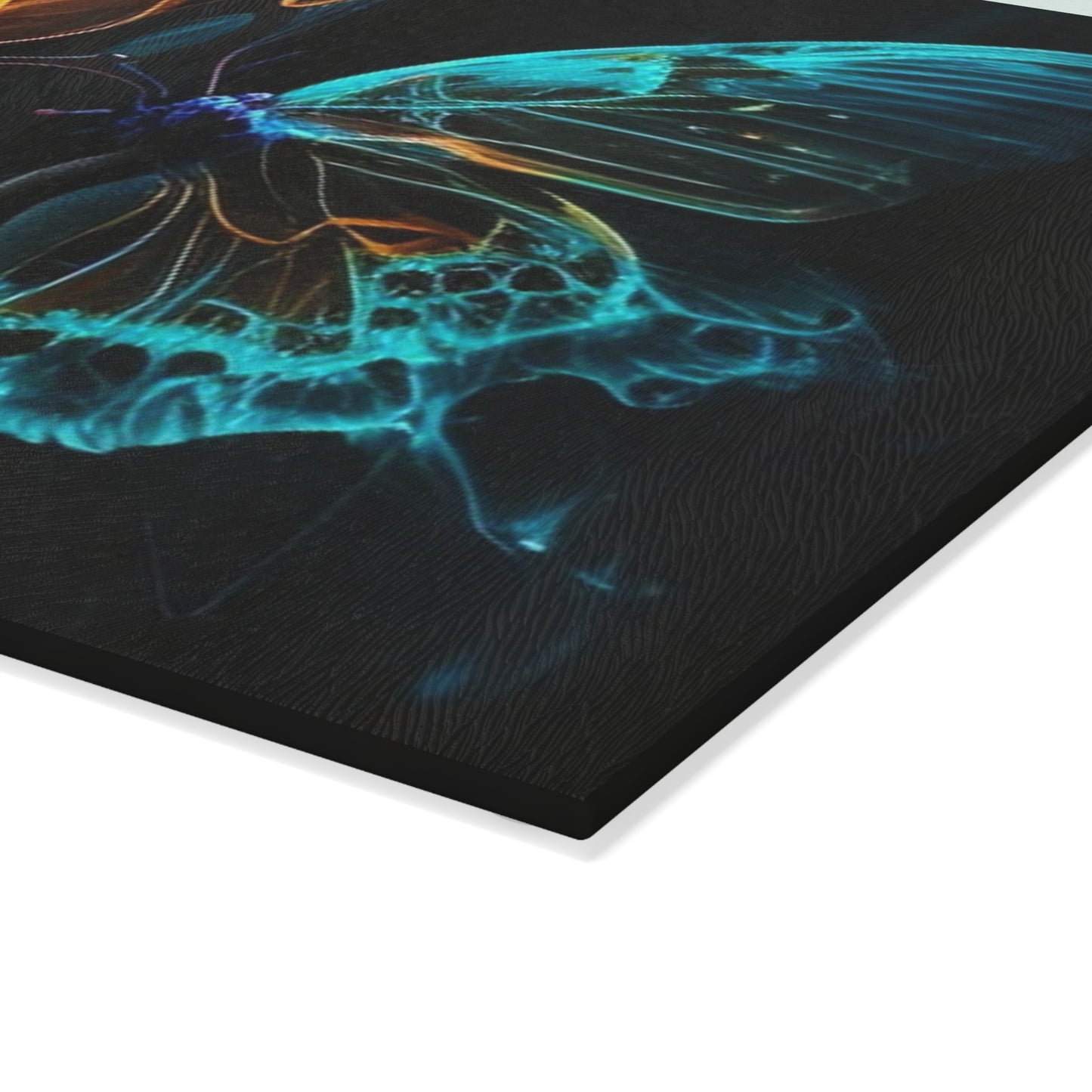 Glass Cutting Board Kiss Neon Butterfly 2