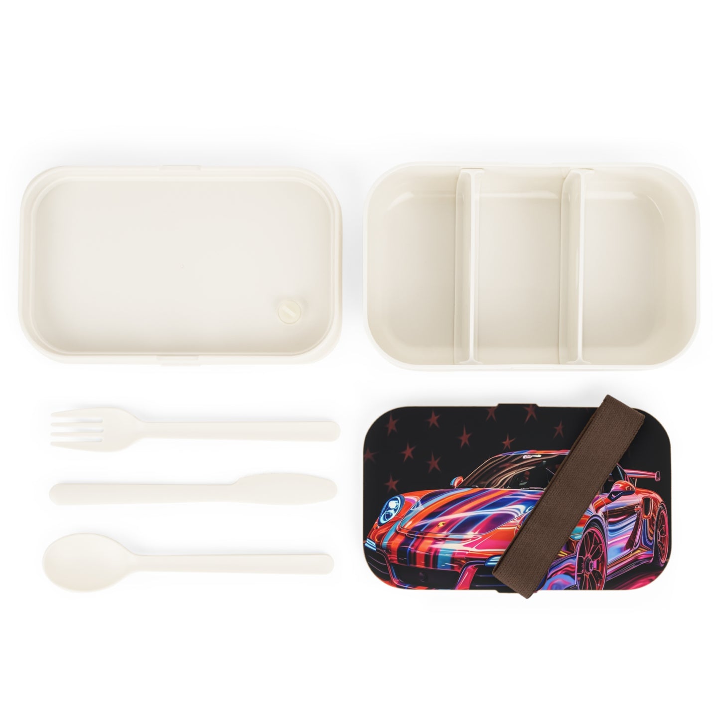 Bento Lunch Box American Flag Colored Porsche 1