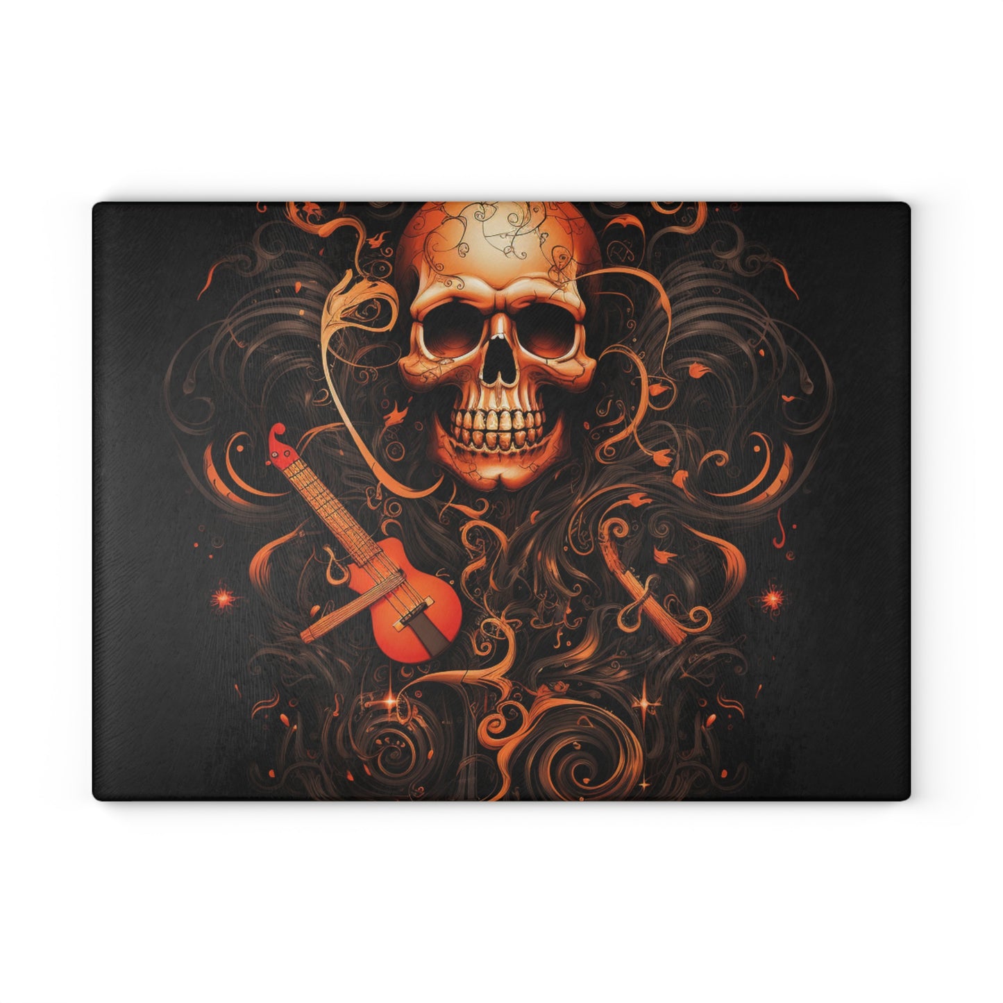 Glass Cutting Board Skull Treble Clef 4