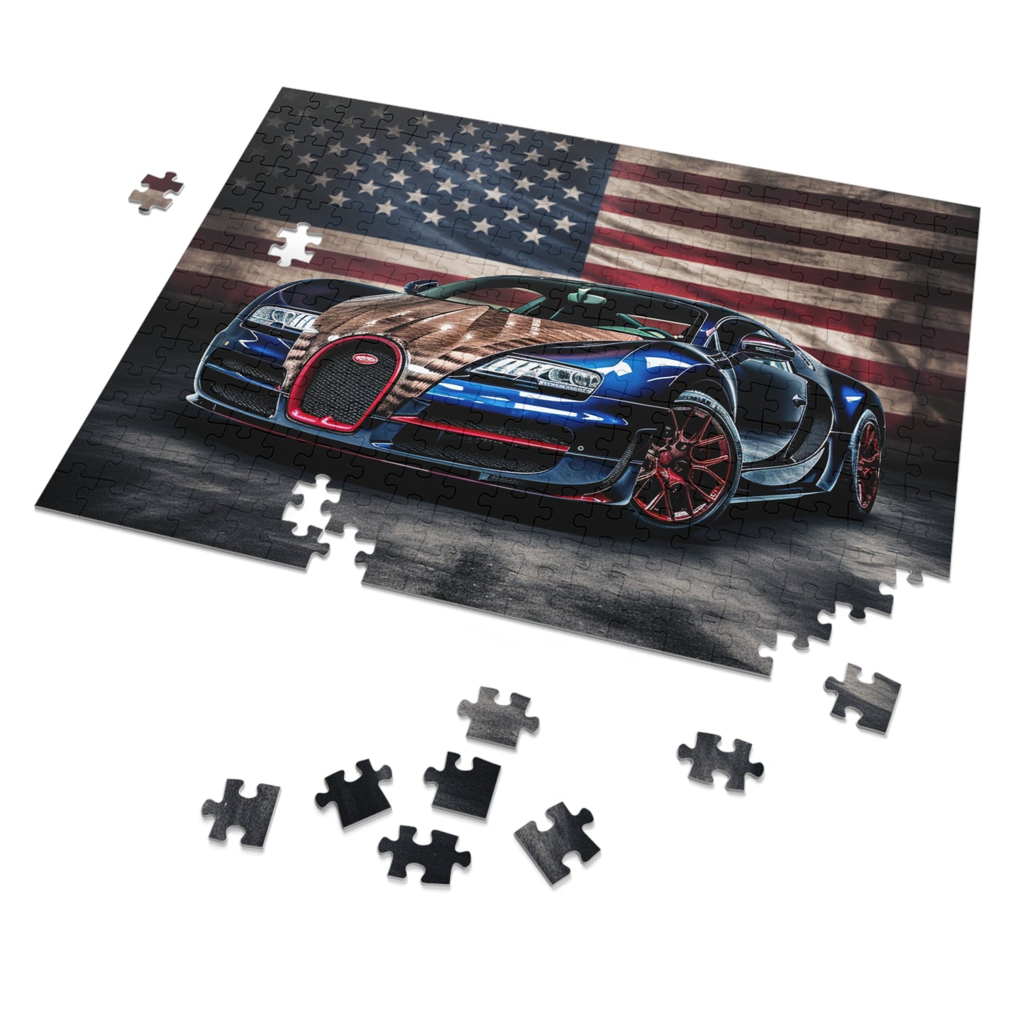 Jigsaw Puzzle (30, 110, 252, 500,1000-Piece) Bugatti American Flag 4