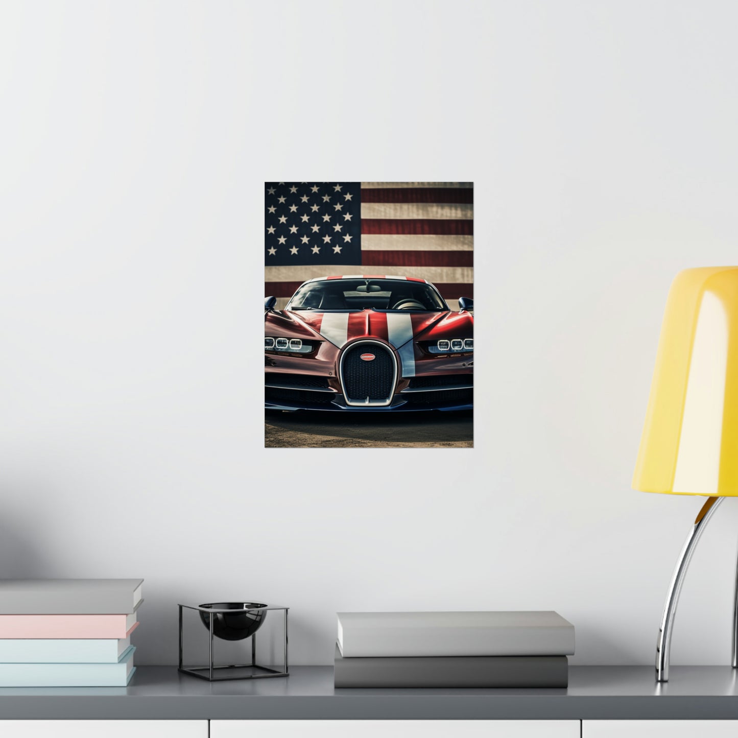 Premium Matte Vertical Posters Bugatti Flag 1