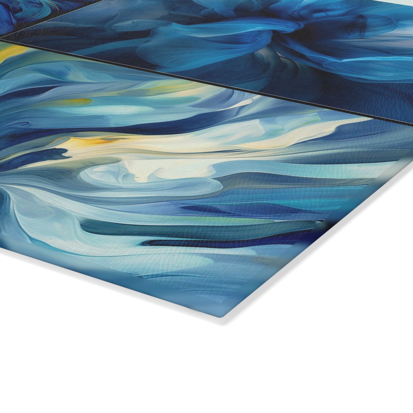 Glass Cutting Board Blue Tluip Abstract 5