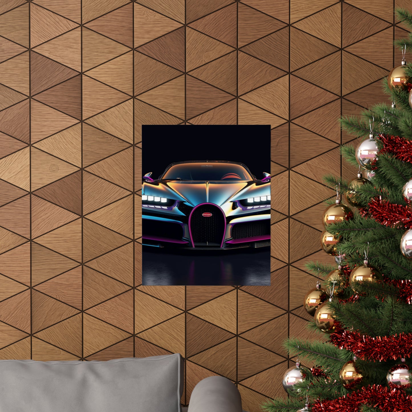 Premium Matte Vertical Posters Hyper Bugatti Chiron 1