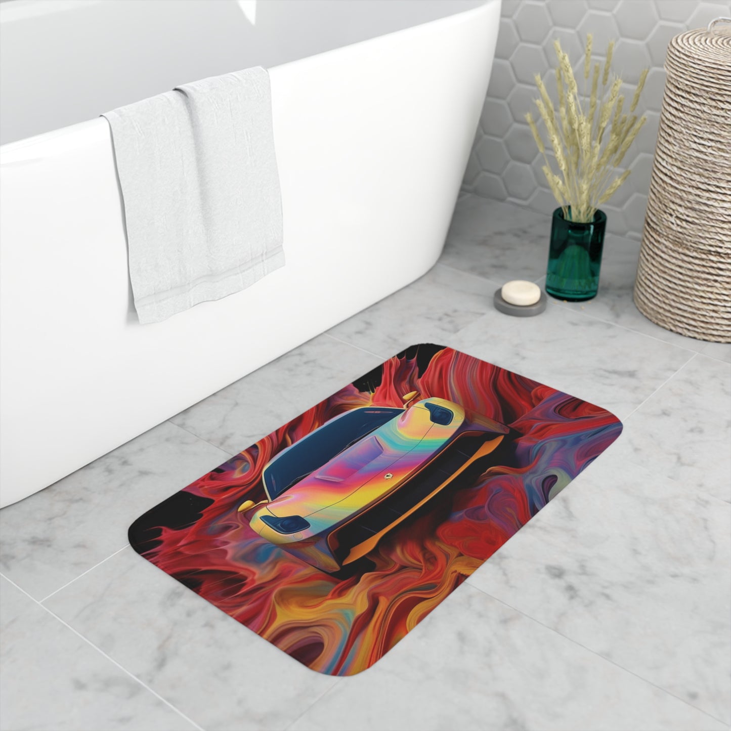 Memory Foam Bath Mat Ferrari Water Fusion 1