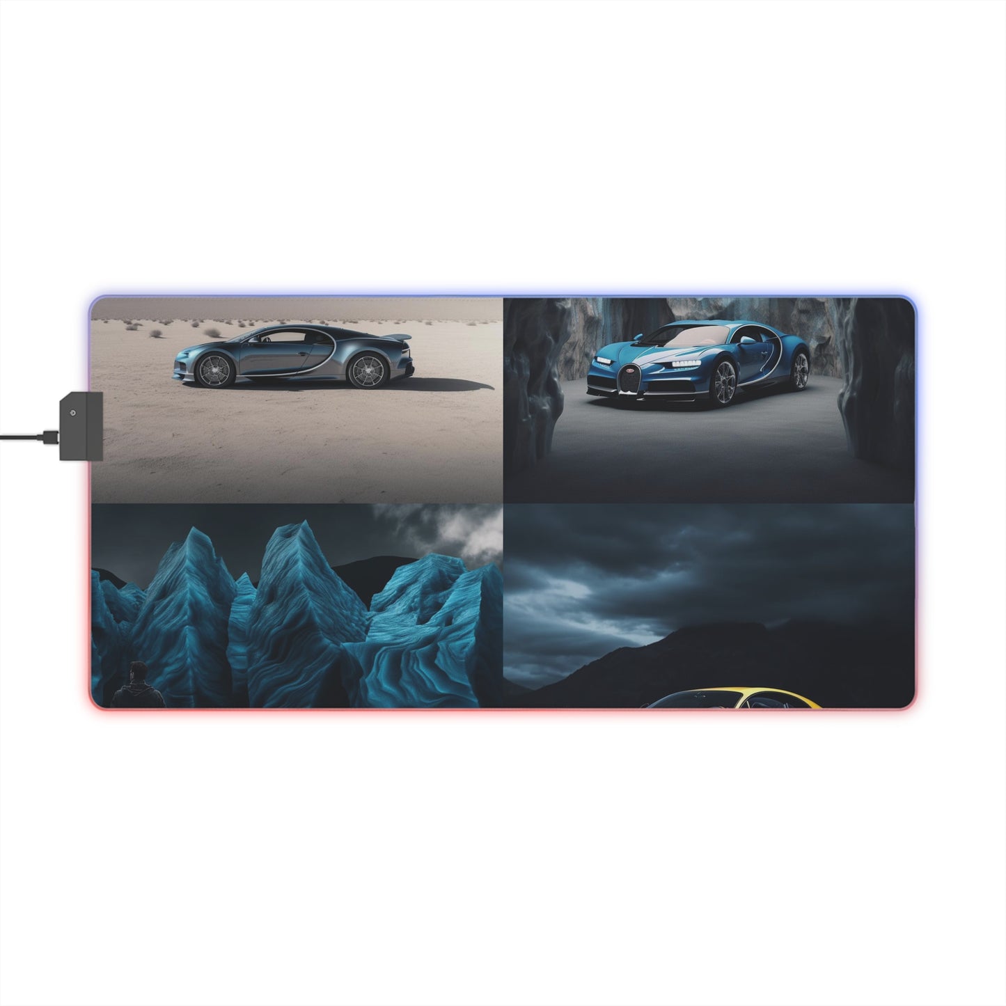 LED Gaming Mouse Pad Bugatti Real Look 5