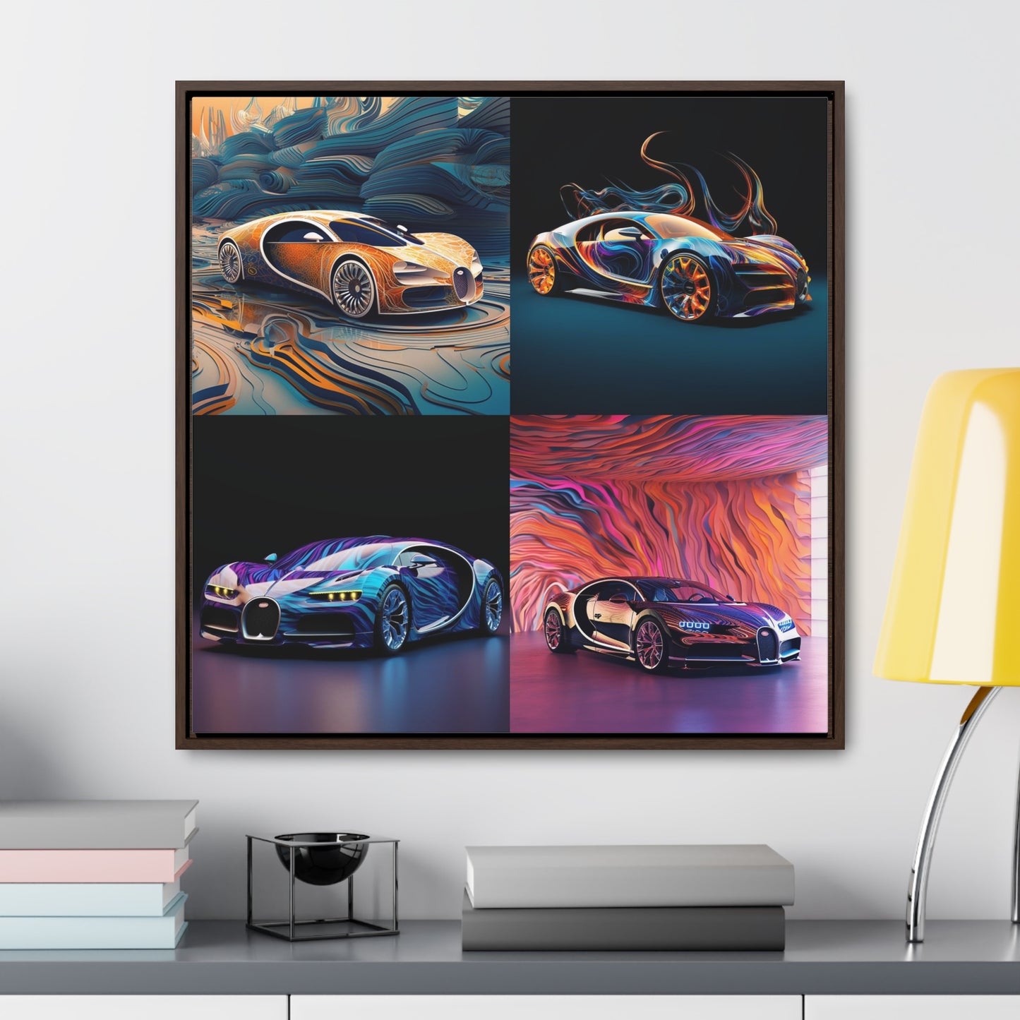 Gallery Canvas Wraps, Square Frame Bugatti Abstract Flair 5