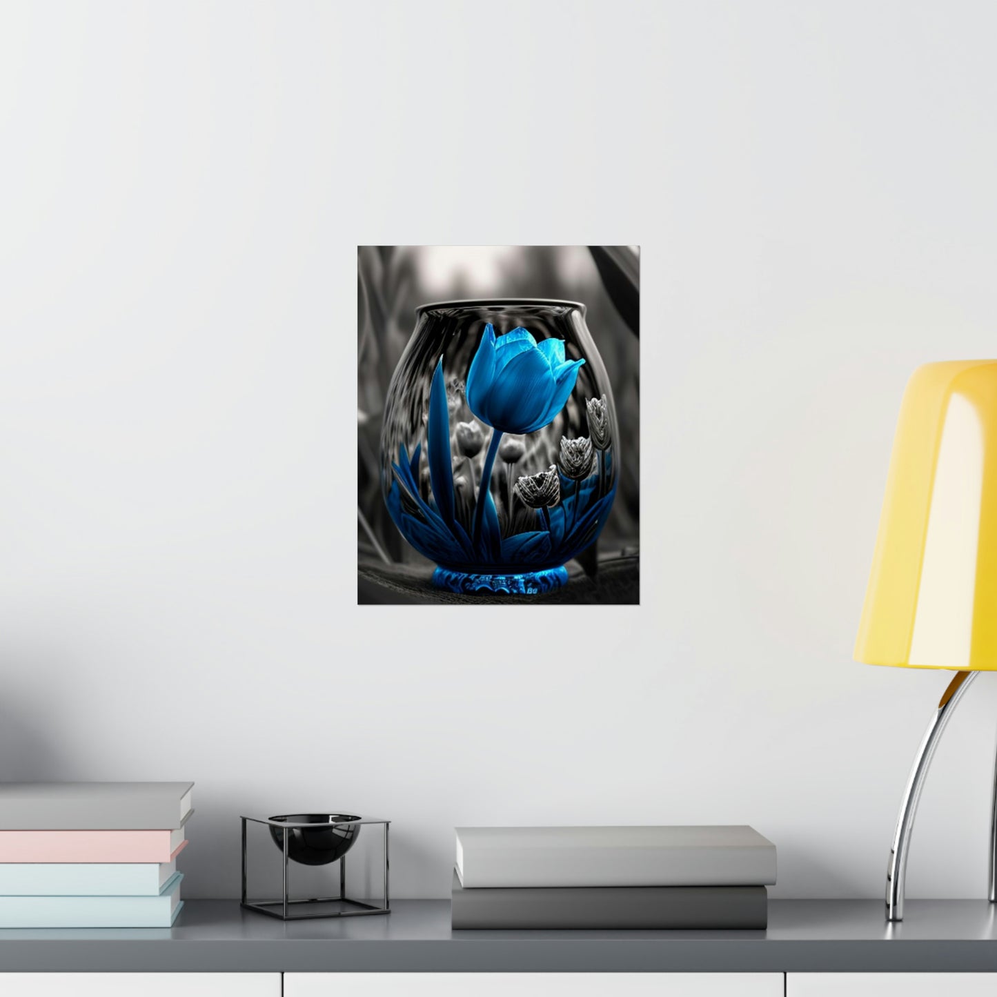 Premium Matte Vertical Posters Tulip Blue 4