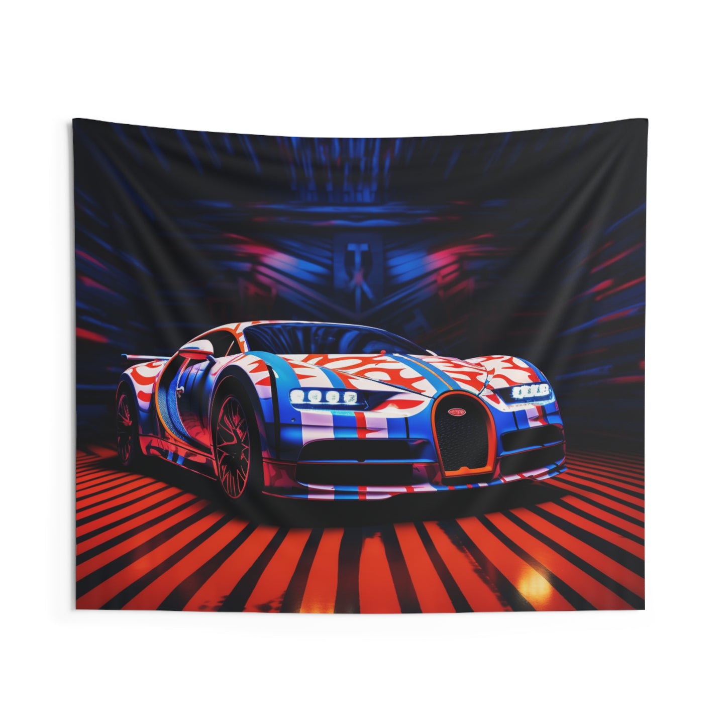Indoor Wall Tapestries Macro Bugatti American Flag 1