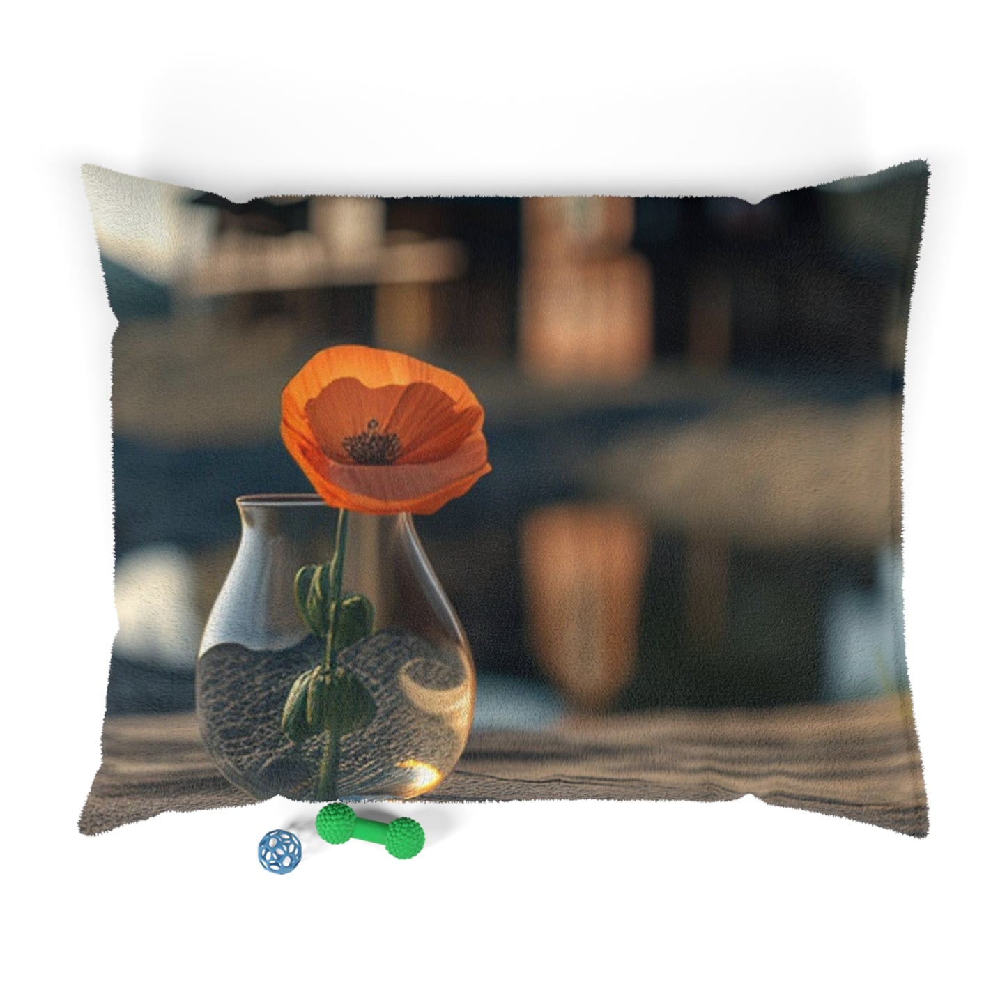 Pet Bed Orange Poppy in a Vase 4